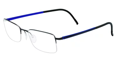 Silhouette Illusion 5457 Satined Black / Indigo 53 19 145